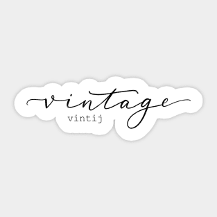 Vintage Lettering Sticker